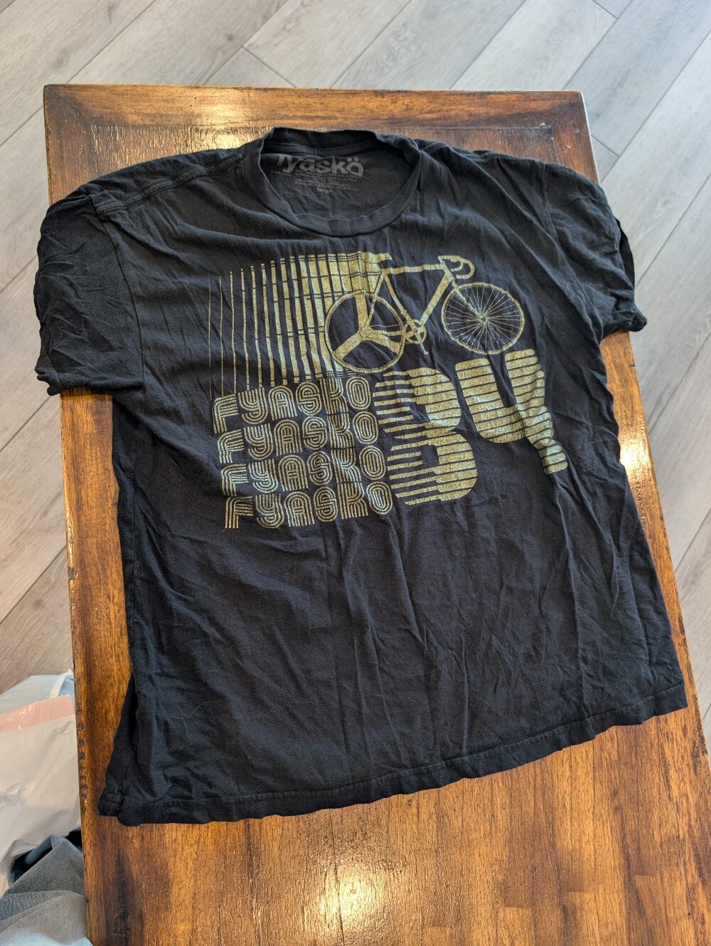 Women's Black Graphic Bike T-Shirt Size L